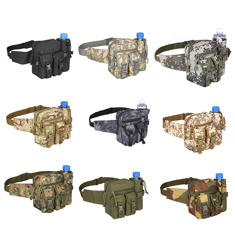 Tactical Waist Bag With Water Bottle Holder