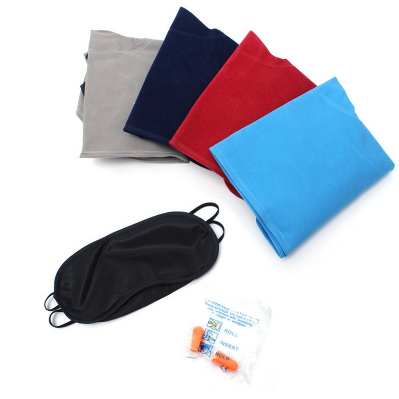 Travel Pillow with Eye Mask and Earplugs