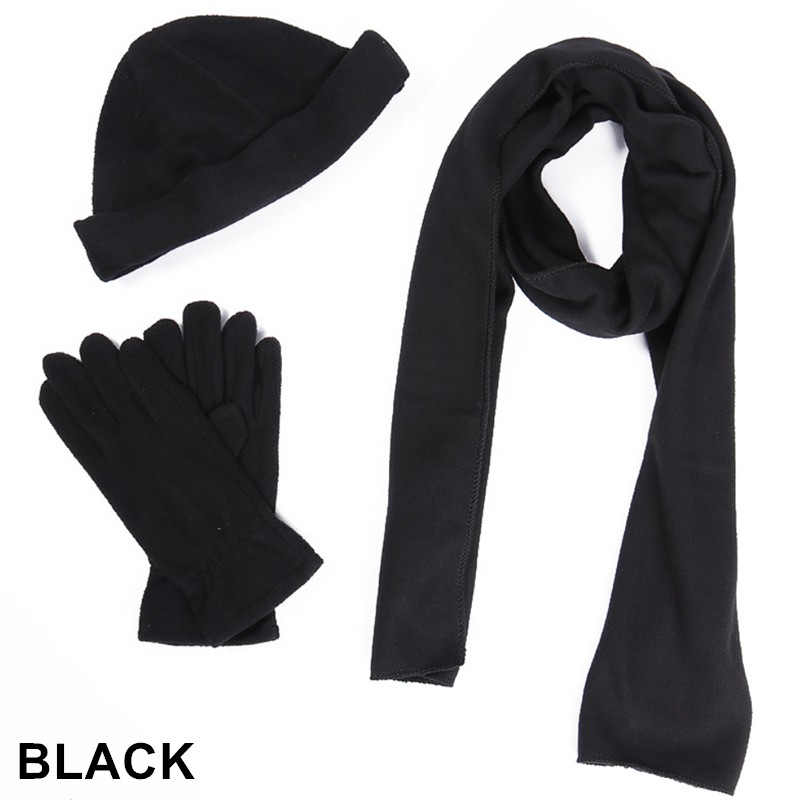 Warmer Fleece Beanie & Gloves Set
