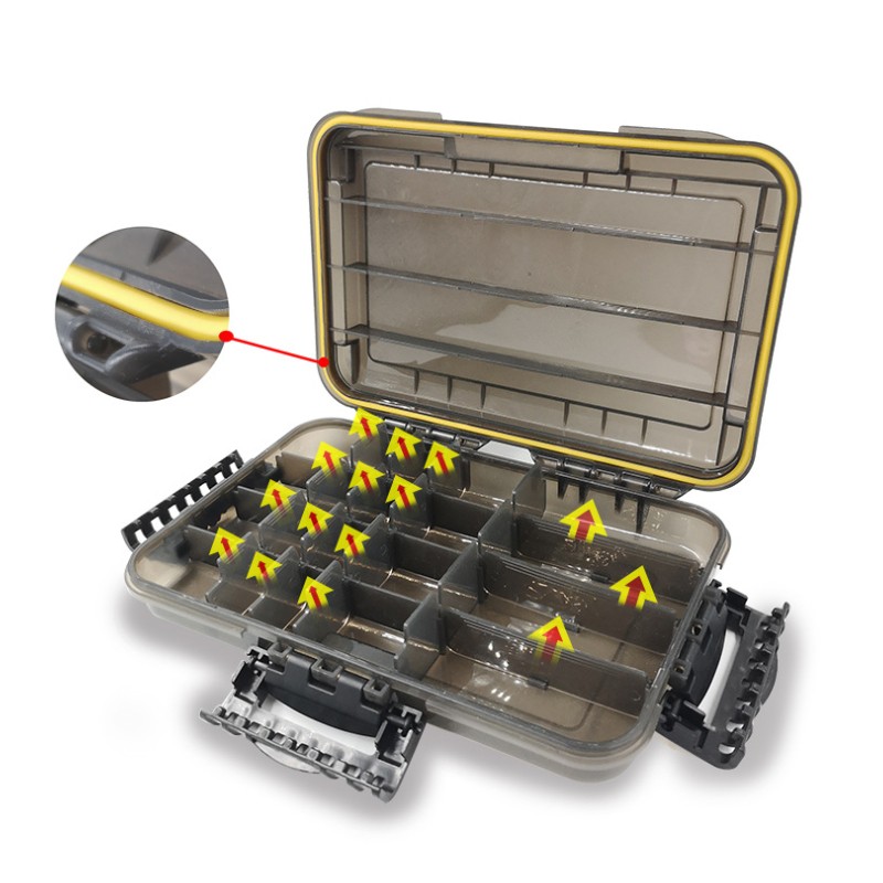 Waterproof Tackle Box with Adjustable Dividers
