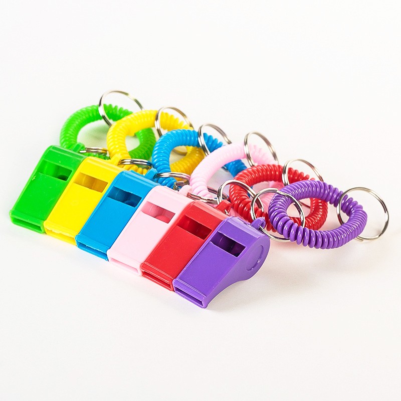 Whistle Key Chain with Coil