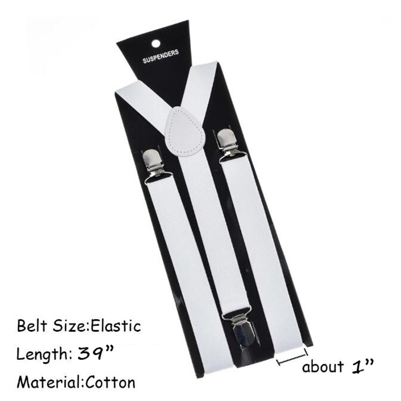 Y-shape Style Suspenders With 3 Metal Clips