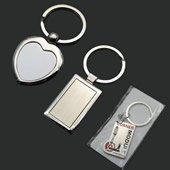 Zinc Alloy Square Key Chain