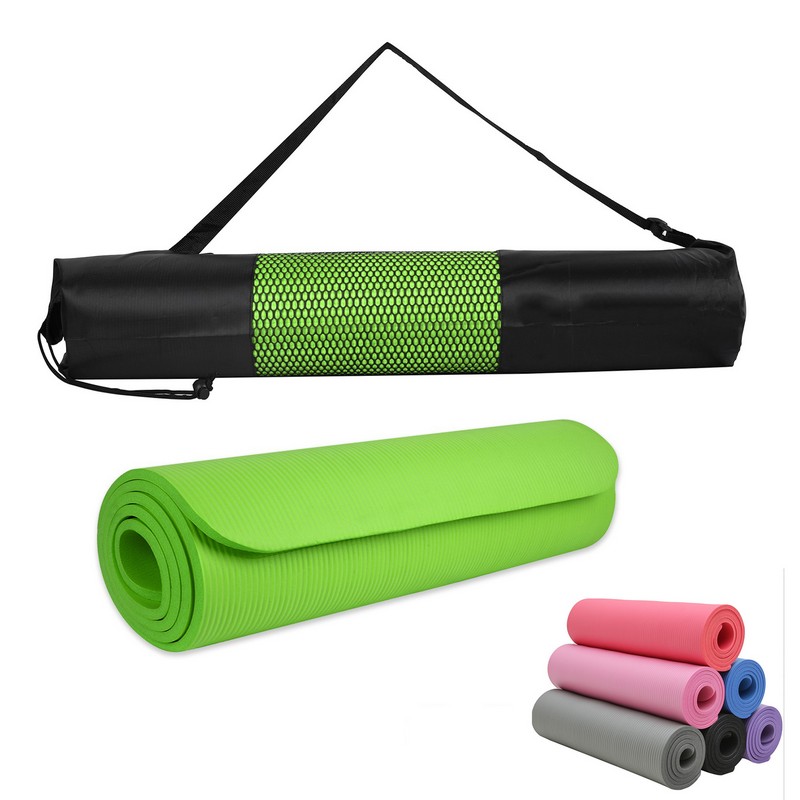 1/2" Extra Thick Exercise Yoga Mat with Strap