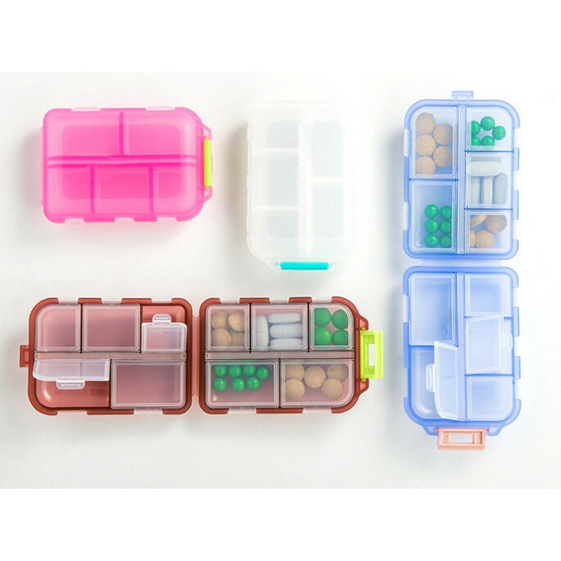 10 Compartments Portable Folding Pill Box