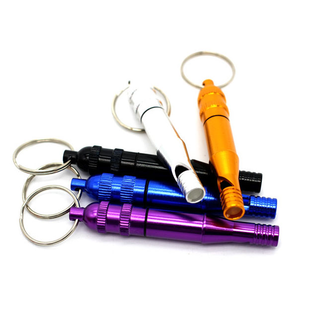 Pillbox Keychain With Whistle