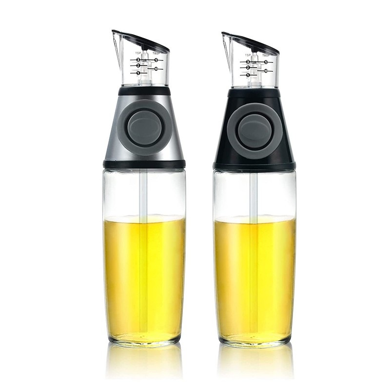 17oz Oil and Vinegar Measured Bottle with No Drip Bottle Spo