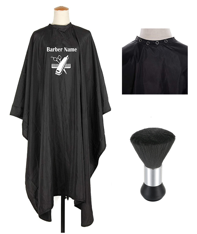 Professional Barber Cape w/Neck Duster Brush