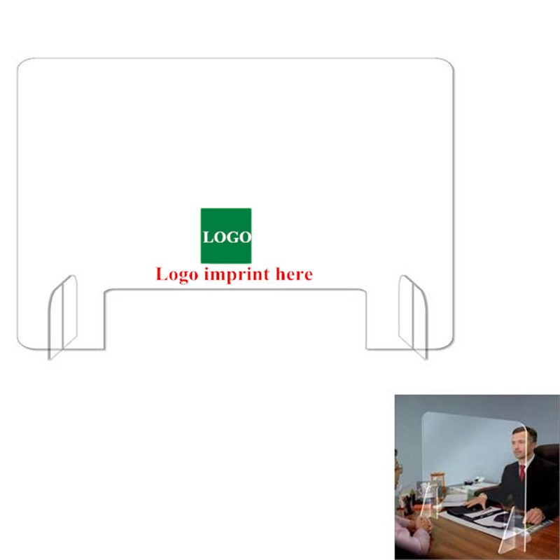 24"W x 24"H Protective Sneeze Guard for Counter and Desk