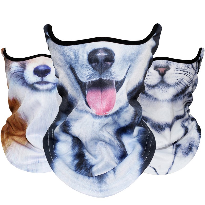 3D Animal Neck Warmer Scarf Half Face Shield