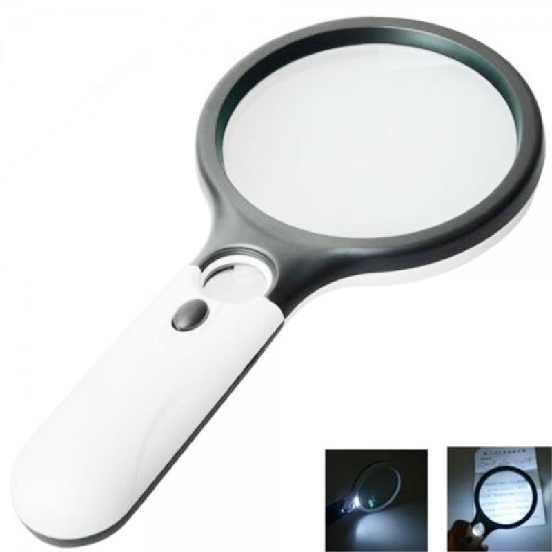 3X 45x LED Handheld Magnifier