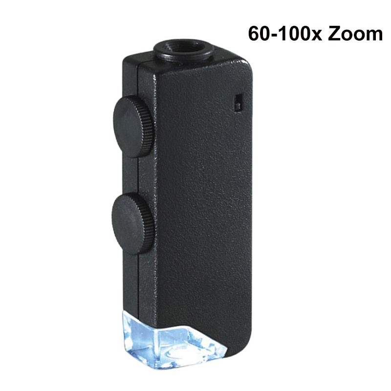 60-100x LED Magnifier Microscope