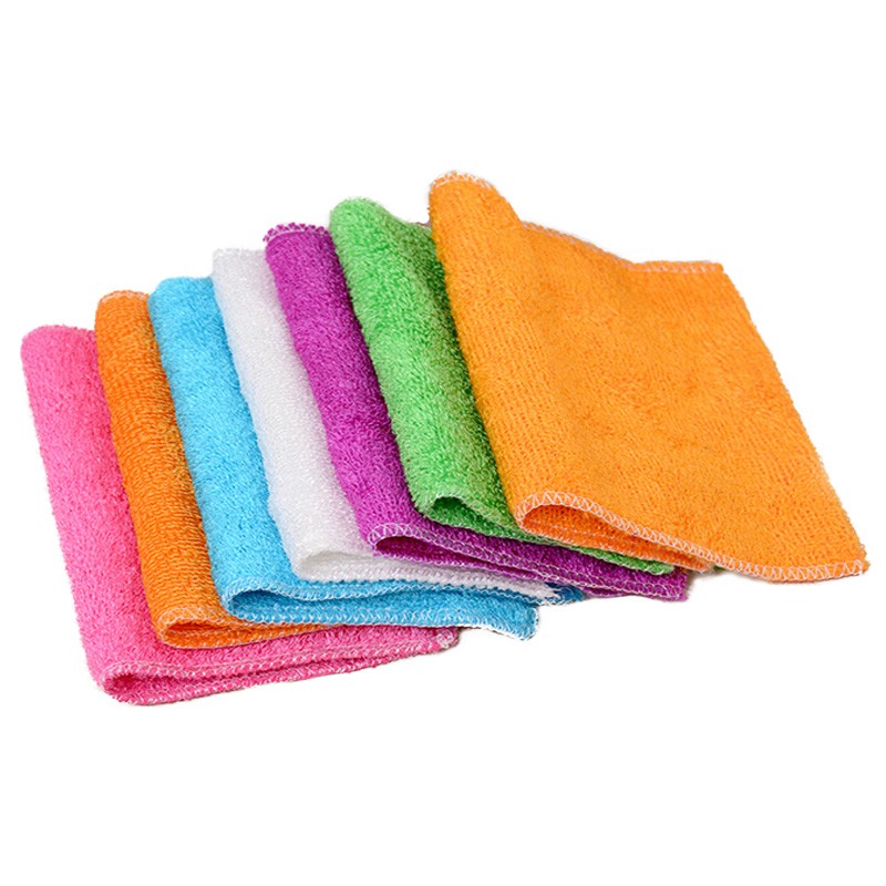 Bamboo Fiber Double Thickened Kitchen Dishcloth Dish Towel