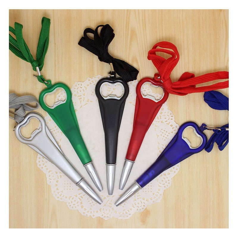 Bottle Opener Pen with Lanyard