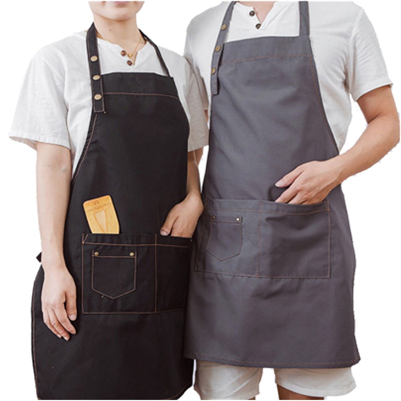 Canvas Shop Apron with Pockets