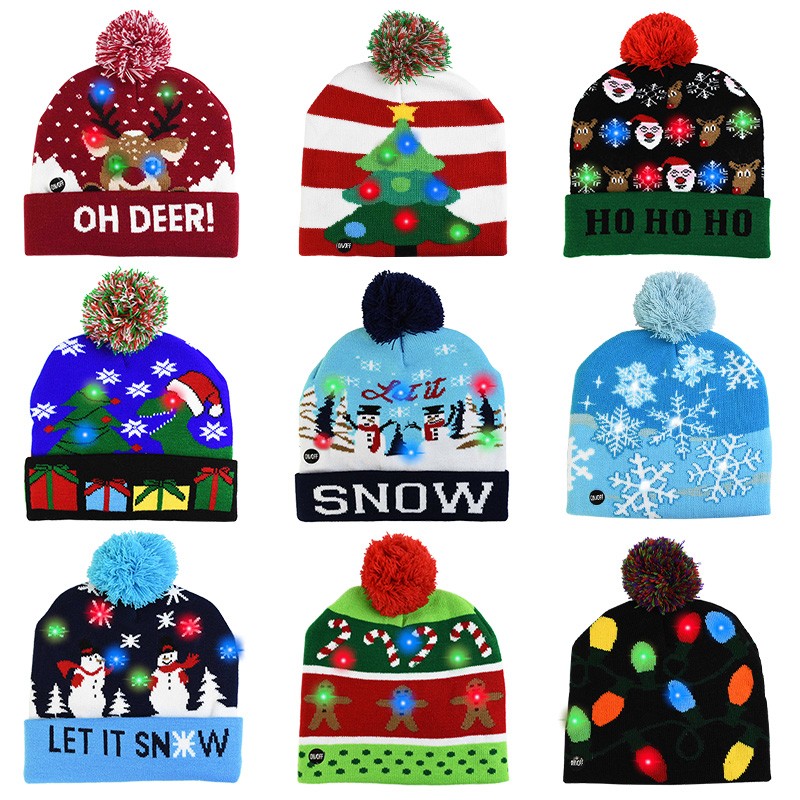 Christmas LED Lighting Knit Hat Beanie