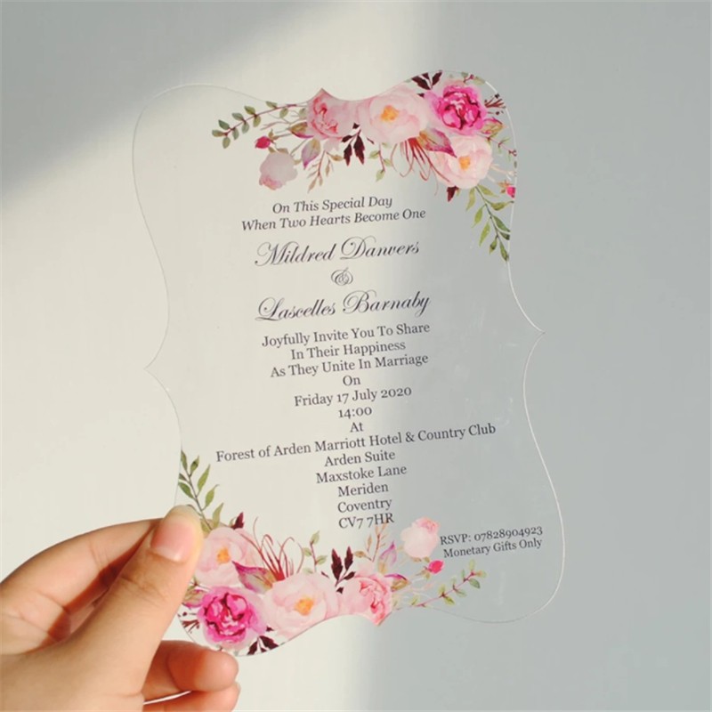 Clear Acrylic Invitations