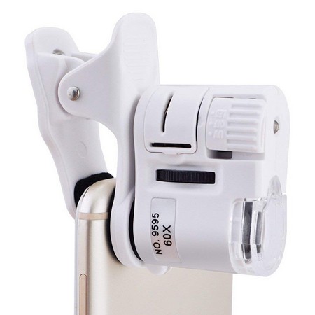 Clip-on Cellphone 60x LED Microscope