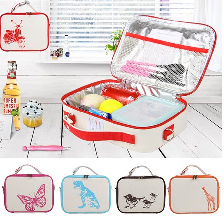 Cotton Insulated Lunch Cooler Bag