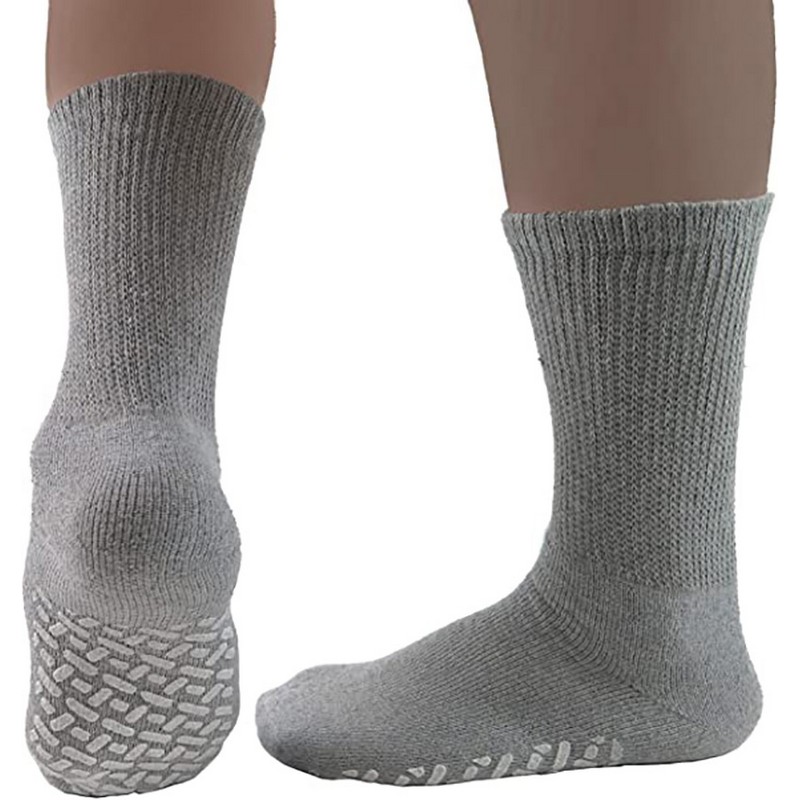 Custom Imprinted Non Skid Mid Calf Slipper Socks