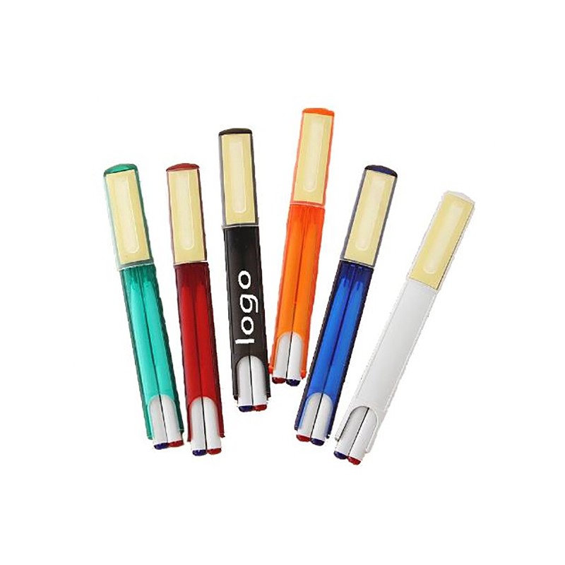 Double Colors Pens With Memo