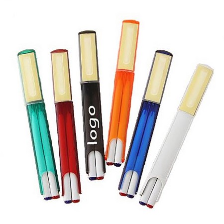 Double Colors Pens With Memo