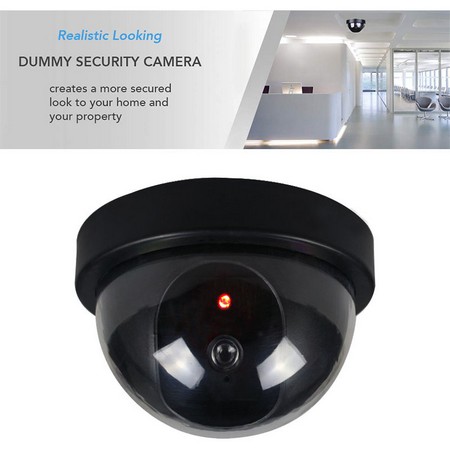 Dummy Security CCTV Camera with Flashing Red Light