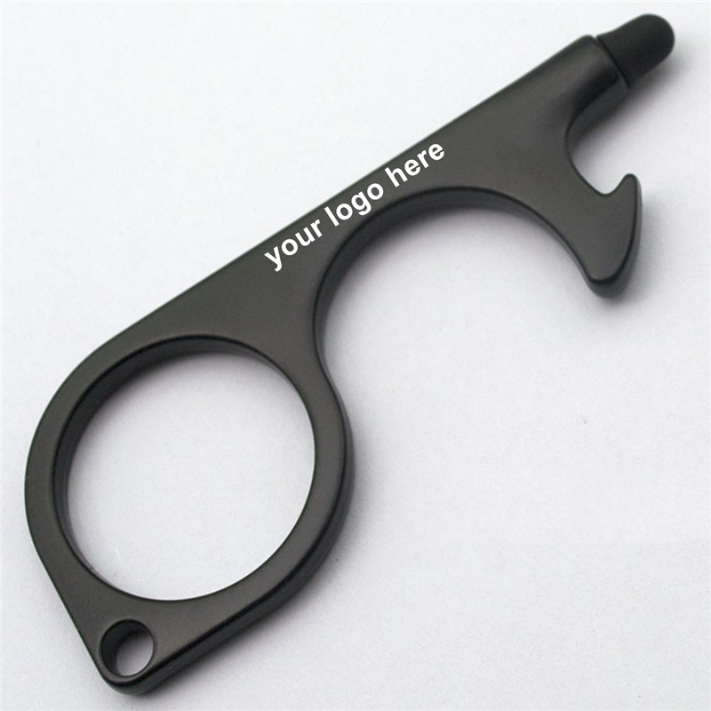 EDC Safety Keychain Tool Door Opener with Touch Screen Stylus