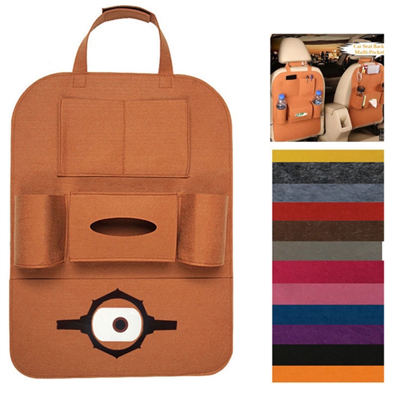 Felt Car Seat Storage Bags Car Back Seat Detachable Pocket
