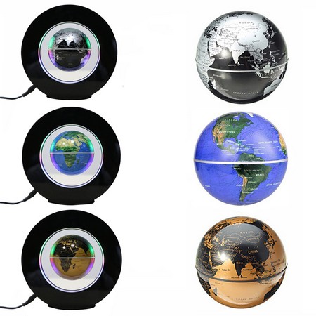 Floating Globe with Colored LED Lights