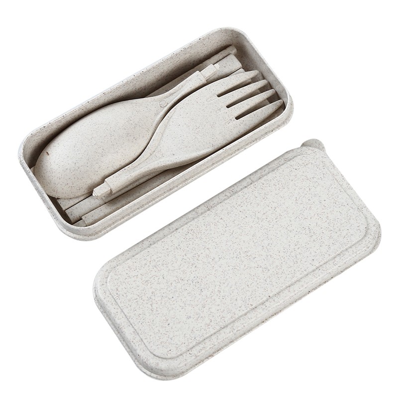Foldable Portable Wheat Straw Tableware Set