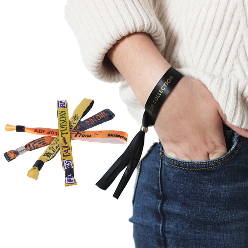 Full Color Event Fabric Wristband - Bead Slider