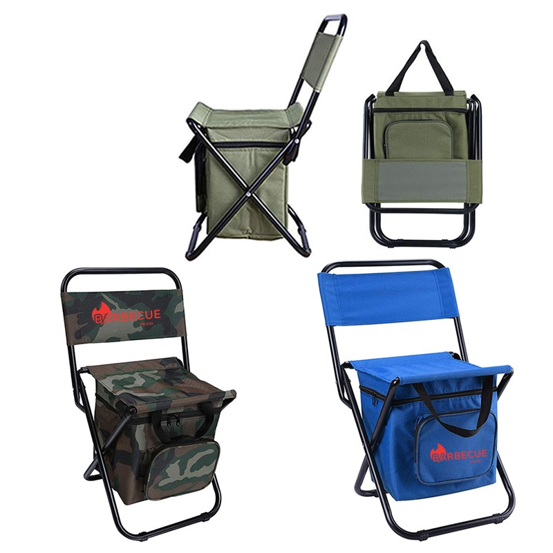 Lightweight Folding Chair Seat with Cooler Bag