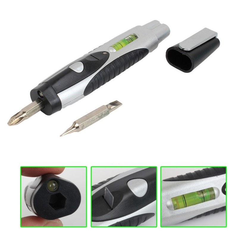 Mini Flashlight Tool with Light and Screwdrivers