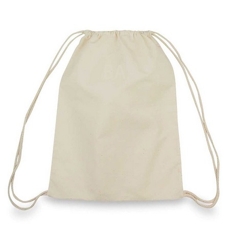 Natural Cotton Canvas Drawstring Backpack