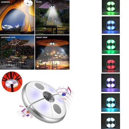 Patio LED Umbrella Light with Bluetooth Speaker