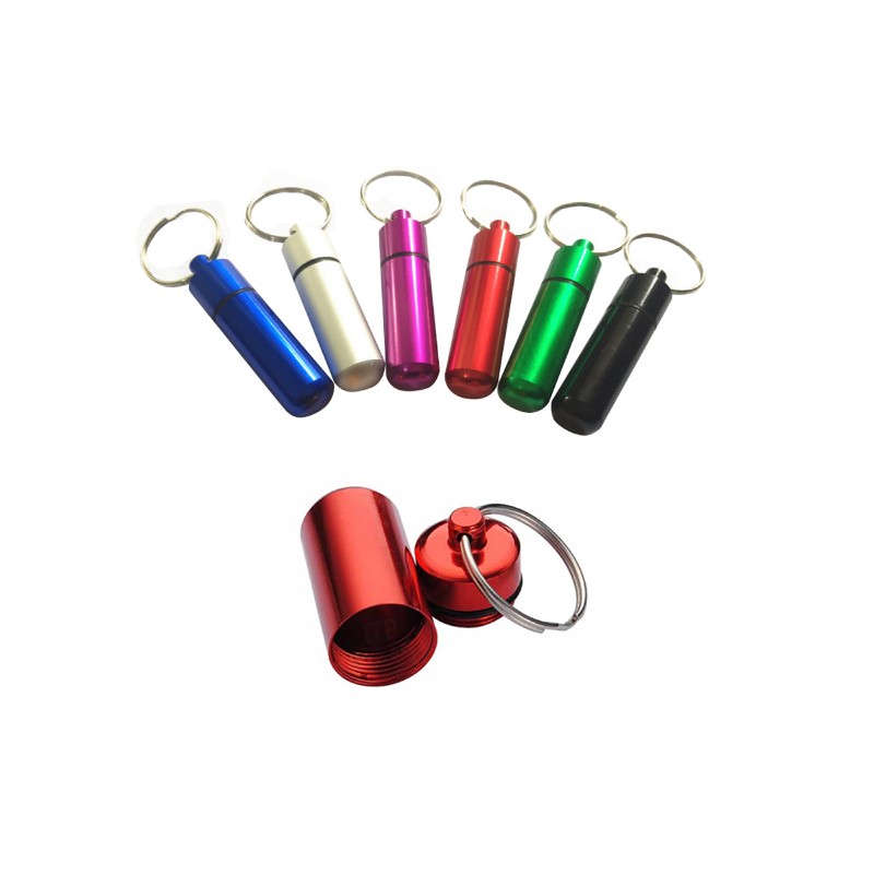 Pill Case With Keychain/Pillbox Keytag