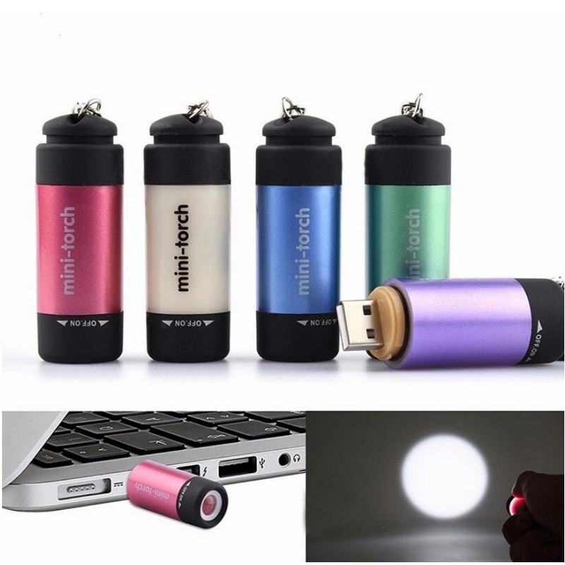 Rechargeable USB Flashlight Keychain