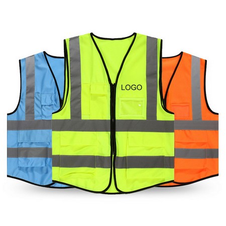 Reflective Overalls Vest With Pocket
