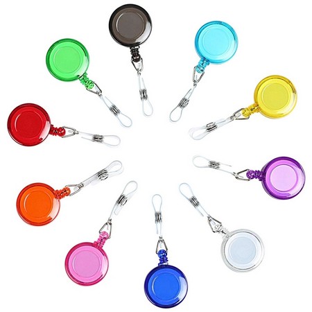 The round retractable badge holder