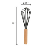 10" Silicone Whisk With Wooden Handle