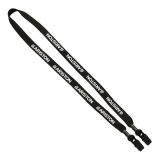 RPET Lanyard with Bulldog Non-Swivel Clipsn-Swivel Clips