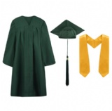 Matte Cap, Gown,Tassel and Stole Set
