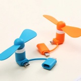 Mini USB Fan Dual with Lightning and Micro USB Phone USB