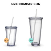 16 Oz Double Wall Acrylic Tumbler Cup