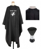 Professional Barber Cape w/Neck Duster Brush Professional Barber Cape w/Neck Duster Brush