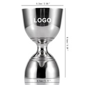 1oz/2oz Cocktail Measuring Jigger-Silver 1oz/2oz Cocktail Measuring Jigger-Silver