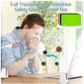 20"W x 16"H Protective Sneeze Guard for Counter and Desk