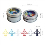 Airplane Paper Clips In Tin Box