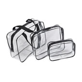 3 in 1 piece-set Cheap PVC Toiletry Case/Bag 3 in 1 piece-set Cheap PVC Toiletry Case/Bag